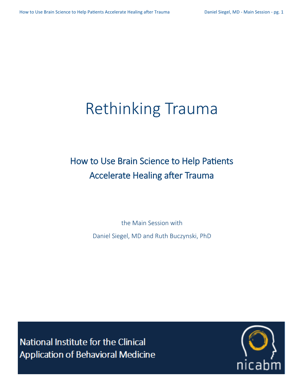 Rethinking Trauma