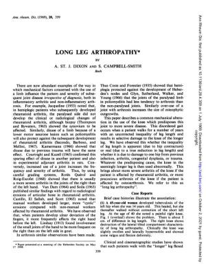 Long Leg Arthropathy* by A