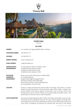 VICEROY BALI Ubud, Bali