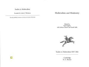 Medievalism and Modernity