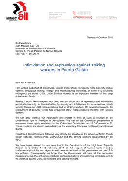 Industriall Letter to Santos EN