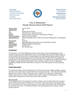 City of Sebastopol Design Review Board Staff Report