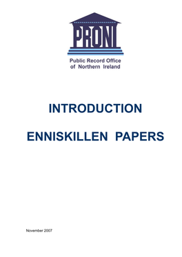 Introduction Enniskillen Papers