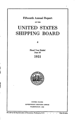 Annual Report for Fiscal Year 1931