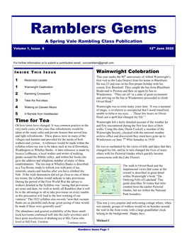 Ramblers Gems a Spring Vale Rambling Class Publication