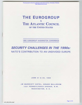 The Eurogroup & the Atlantic Council of the United States