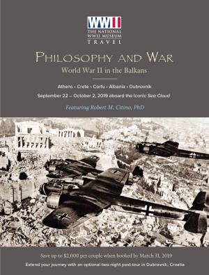 Philosophy and War World War II in the Balkans
