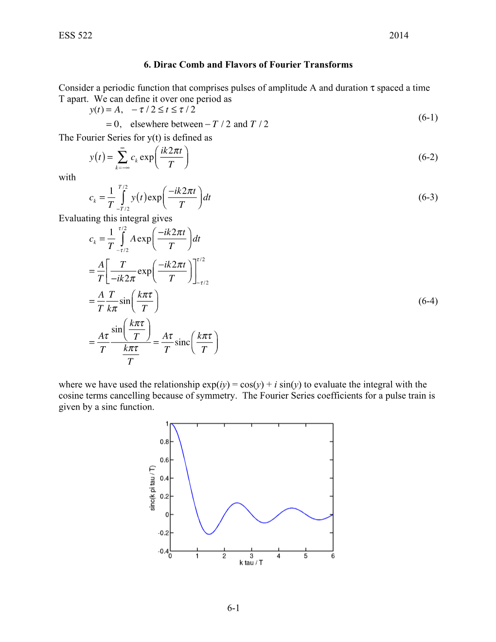 Dirac Comb and Flavors of Fourier Transforms