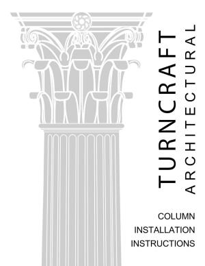 Installation Instructions Architectural Columns