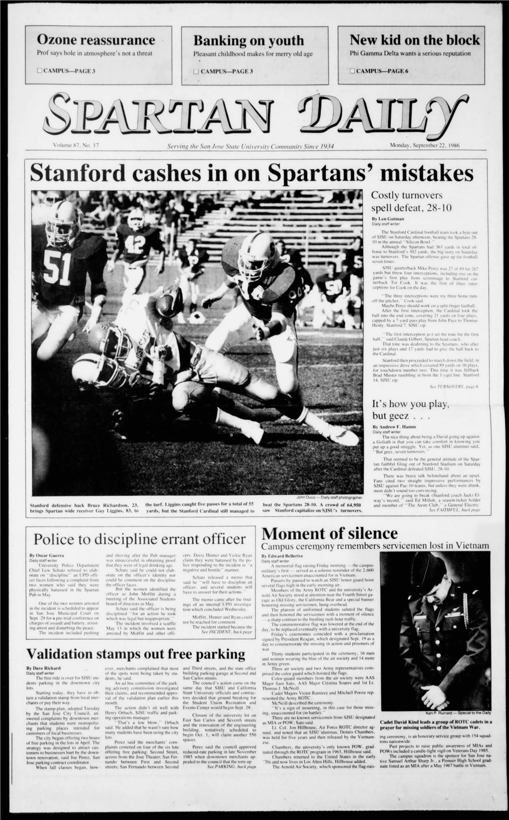 Stanford Cashes in on Spartans' Mistakes