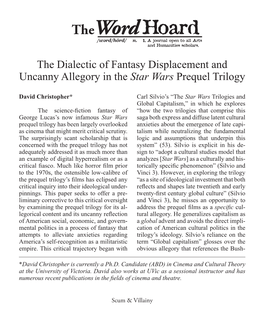 The Dialectic of Fantasy Displacement and Uncanny Allegory in the Star Wars Prequel Trilogy