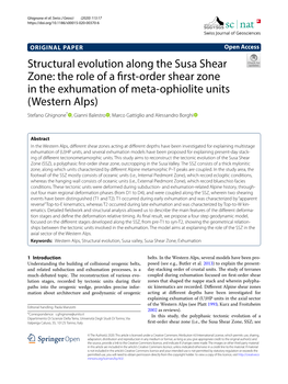 The Role of a First-Order Shear Zone in the Exhumation of Meta-Ophiolite Units