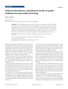 Roshan's Telemedicine