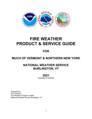 Fire Weather Product & Service Guide