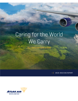 Caring for the World We Carry Our Commitment to ESG