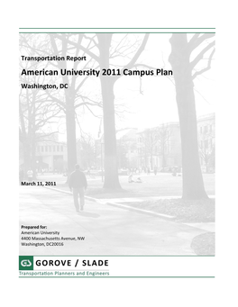Campus Plan Transportation Report
