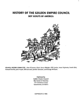 History of the Golden Empire Council Boy Scouts of America