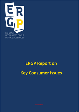 Report on Postal Definitions ERGP Report on Key Consumer Issues