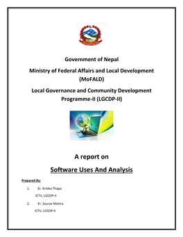 Software Uses and Analysis Report 2015