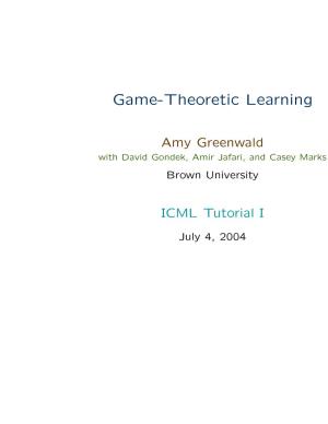 Game-Theoretic Learning