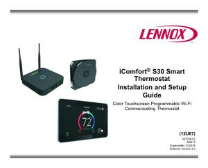 Icomfort S30 Smart Thermostat Installation and Setup Guide