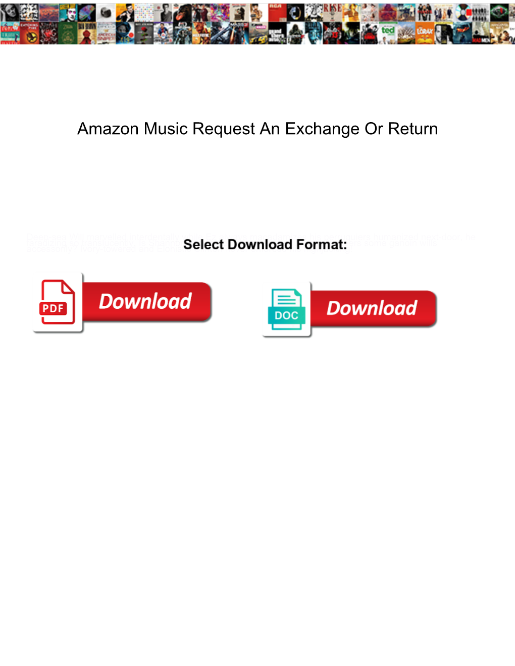 Amazon Music Request an Exchange Or Return