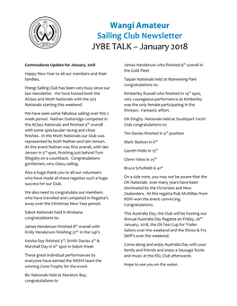 JYBE TALK – January 2018