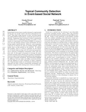 Topical Community Detection in Event-Based Social Network