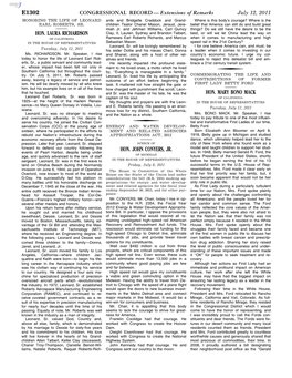 CONGRESSIONAL RECORD— Extensions of Remarks E1302 HON
