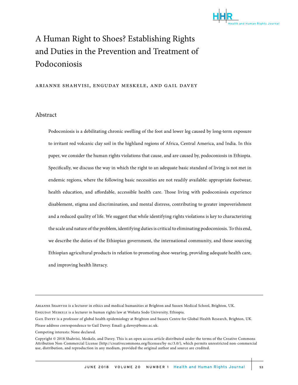 Establishing Rights and Duties in the Prevention And