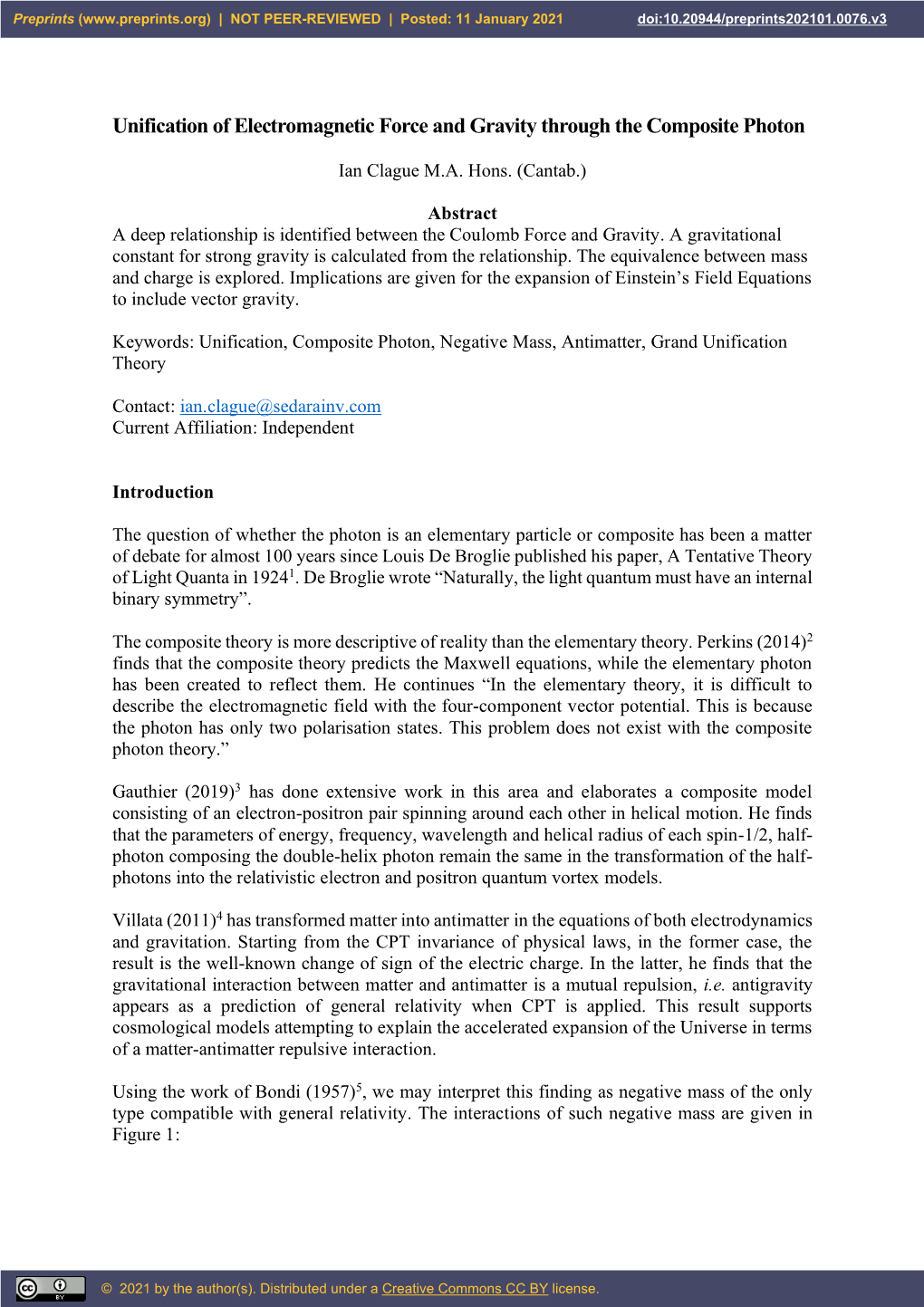 Unification of Electromagnetic Force and Gravity Through the Composite Photon