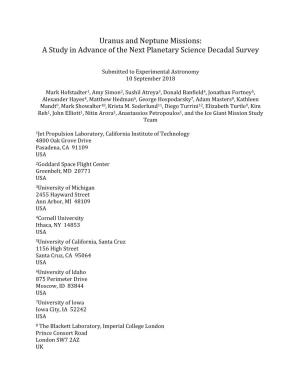 A Study in Advance of the Next Planetary Science Decadal Survey