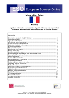 Information Guide France