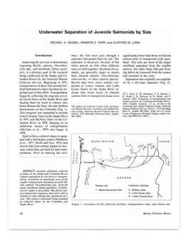 Underwater Separation of Juvenile Salmonids by Size