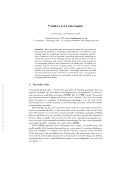 Multi-Level Constraints