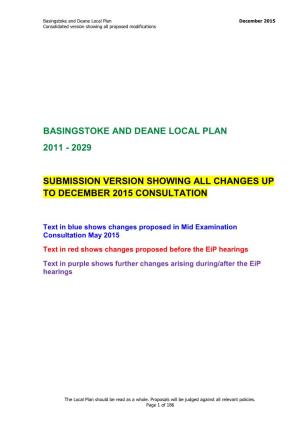 Basingstoke and Deane Local Plan December 2015 Consolidated Version Showing All Proposed Modifications