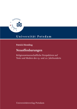 Neuoffenbarungen Religionswissenschaftliche Perspektiven Auf Texte Und Medien Des 19