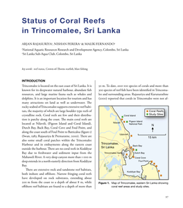 Status of Coral Reefs in Trincomalee, Sri Lanka