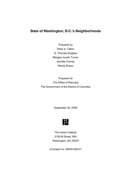 State of Washington, D.C.'S Neighborhoods A-3