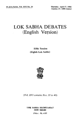 LOK SABRA DEBATES (English Version)