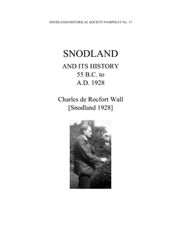 Wall, History of Snodland