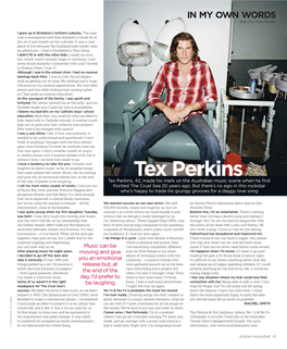 Tex Perkins of the Day, I’D Prefer to Be Laughing