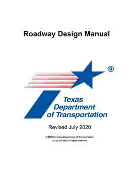 Roadway Design Manual (RDW)