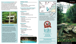 Lost River State Park Encompasses 3,712 220 55 29 42 Wardensville Acres