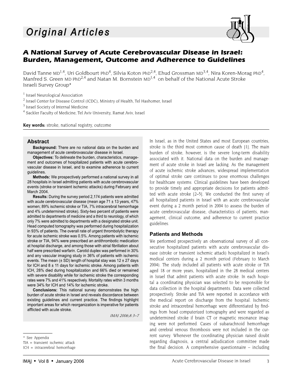 A National Survey of Acute Cerebrovascular Disease in Israel: Burden, Management, Outcome and Adherence to Guidelines