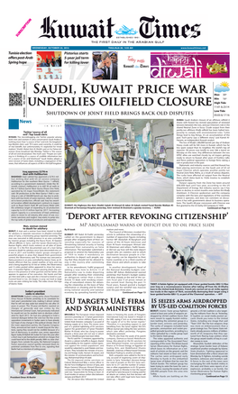 Saudi, Kuwait Price War Underlies Oilfield Closure