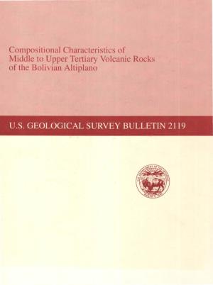 Compositional Characteristics of Middle to Upper Tertiary Volcanic Rocks of the Bolivian Altiplano