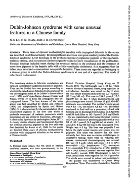 Dubin-Johnson Syndrome with Some Unusual Features in a Chinese Family