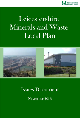 Minerals and Waste Issues Document