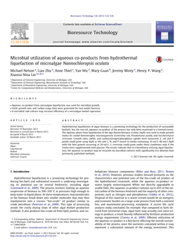 Microbial Utilization of Aqueous Co-Products from Hydrothermal Liquefaction of Microalgae Nannochloropsis Oculata